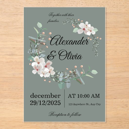 Elegant Wedding Invitation – Simple and Luxurious  Acryl Uitnodigingen (Voorkant)
