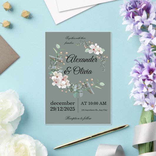 Elegant Wedding Invitation – Simple and Luxurious  Acryl Uitnodigingen (Insitu (Huwelijk))