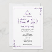 Elegant Wedding Invitation Template  Kaart (Voorkant)