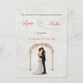 Elegant Wedding Invitation Template Kaart