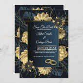 Elegant Wedding Invitation Template Kaart (Voorkant / Achterkant)