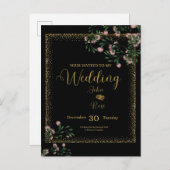 Elegant Wedding Invitation Uitnodiging Briefkaart (Voorkant / Achterkant)