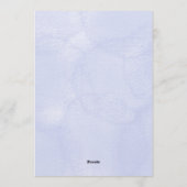 Elegant wedding invitation with blue floral kaart (Achterkant)