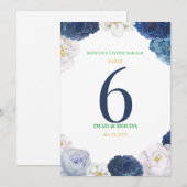 Elegant wedding invitation with Floral accents Bedankkaart (Voorkant / Achterkant)