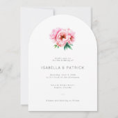 Elegant Wedding Invitation with Floral Design Kaart (Voorkant)