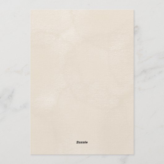 Elegant wedding invitation with floral olive kaart (Achterkant)