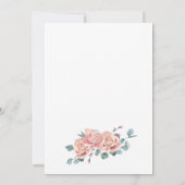 Elegant wedding invitation with  gold frame  kaart (Achterkant)