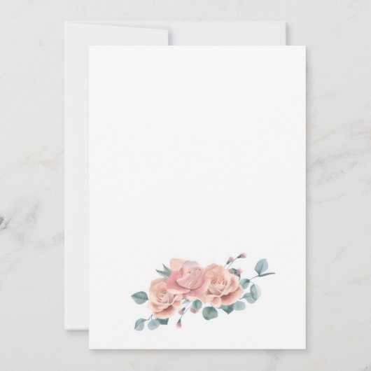 Elegant wedding invitation with  gold frame  kaart (Achterkant)