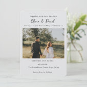 Elegant Wedding Invitation with Photo Kaart (Staand voorkant)