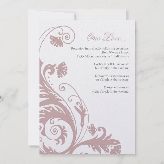 Elegant Wedding Invitations Kaart (Achterkant)