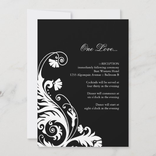 Elegant Wedding Invitations Kaart (Achterkant)