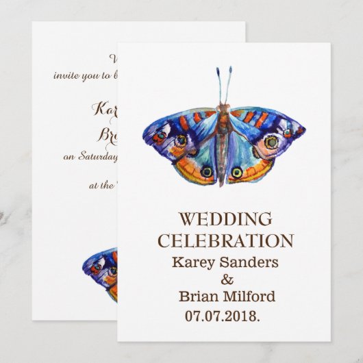 Elegant Wedding Invitations Kaart (Voorkant / Achterkant)