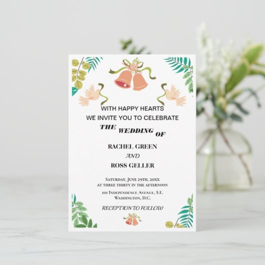 Elegant Wedding Invitations Kaart (Staand voorkant)