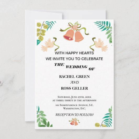 Elegant Wedding Invitations Kaart (Voorkant)