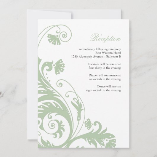 Elegant Wedding Invitations Kaart (Achterkant)