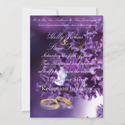 Elegant Wedding Invitations Kaart (Voorkant)