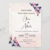 Elegant Wedding Invitations Kaart (Voorkant / Achterkant)