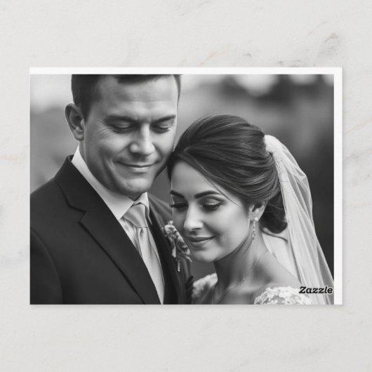 Elegant Wedding Invitations – Timeless Love in Eve Briefkaart (Achterkant)