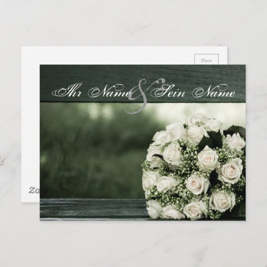 Elegant Wedding Invitations Uitnodiging Briefkaart (Voorkant / Achterkant)
