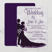 Elegant Wedding Invite Kaart (Voorkant / Achterkant)