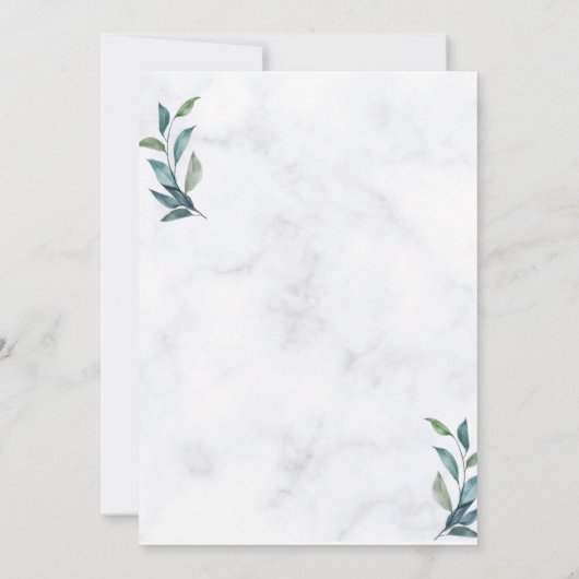 Elegant Wedding Invite - Rustic Wedding Kaart (Achterkant)