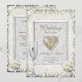 Elegant Wedding Invites Kaart (Voorkant / Achterkant)
