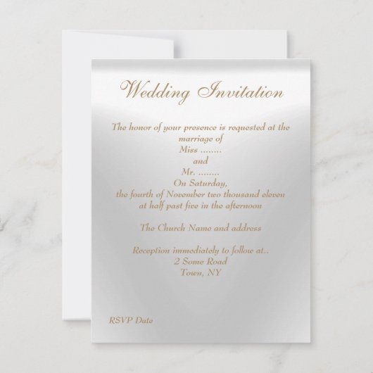 Elegant Wedding Invites Kaart (Achterkant)