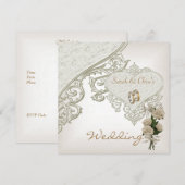 Elegant Wedding Invites Kaart (Voorkant / Achterkant)
