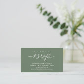 Elegant Wedding Invites RSVP via Phone or Email Informatiekaartje (Staand voorkant)