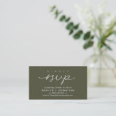 Elegant Wedding Invites RSVP via Phone or Email Informatiekaartje (Staand voorkant)