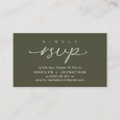 Elegant Wedding Invites RSVP via Phone or Email Informatiekaartje (Voorkant)