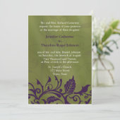 Elegant Wedding Invitting Floral Flower Design Kaart (Staand voorkant)