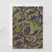 Elegant Wedding Invitting Floral Flower Design Kaart (Achterkant)