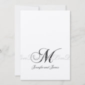 Elegant Wedding Invitting Monogram M Love Kaart (Voorkant)