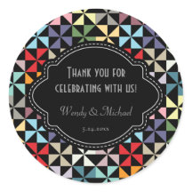 Elegant Wedding Jubileum Black Pinwheels Pattern