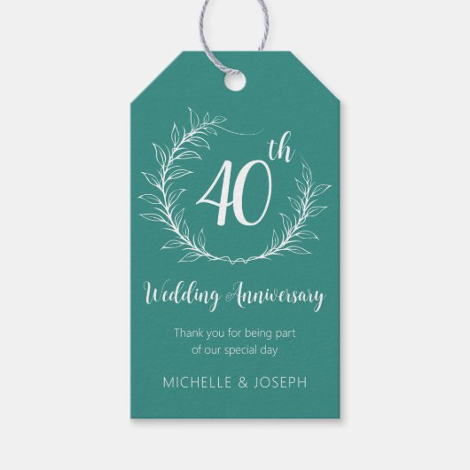 Elegant Wedding Jubileum Gift Labels Cadeaulabel (Voorkant)