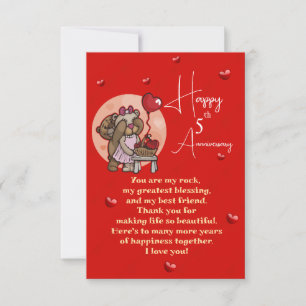 Elegant Wedding Jubileum Kaart