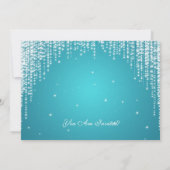 Elegant Wedding Jubileum Night Dazzle Turquoise Kaart (Achterkant)