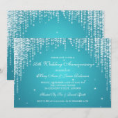 Elegant Wedding Jubileum Night Dazzle Turquoise Kaart (Voorkant / Achterkant)