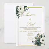 Elegant Wedding Kaart (Voorkant / Achterkant)