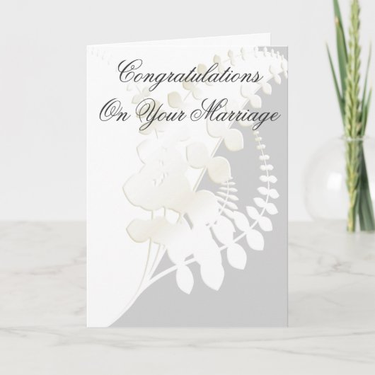 Elegant Wedding Kaart (Voorkant)