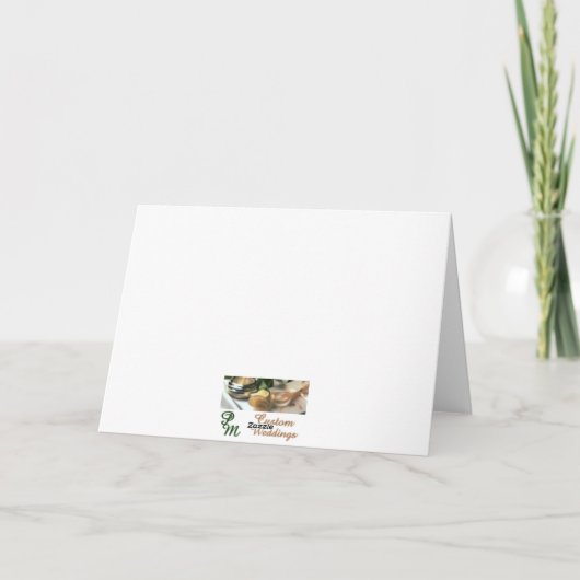 Elegant Wedding Kaart (Achterkant)