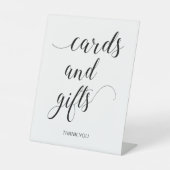 Elegant Wedding Kaarten and Gifts Table Reclamebord Met Voetstuk (Voorkant)