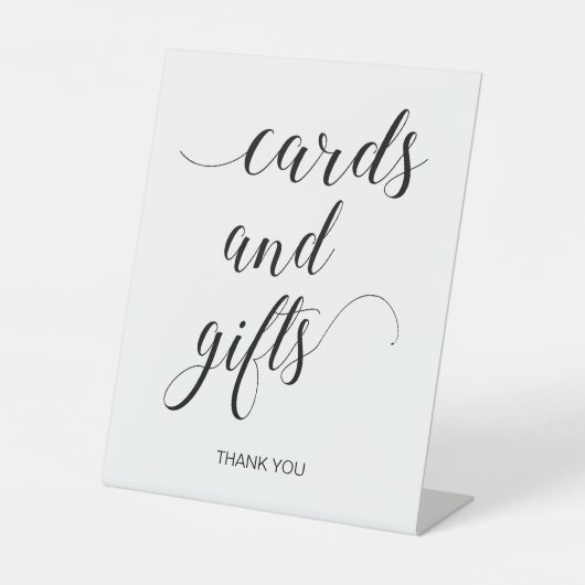 Elegant Wedding Kaarten and Gifts Table Reclamebord Met Voetstuk (Voorkant)