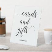 Elegant Wedding Kaarten and Gifts Table Reclamebord Met Voetstuk (Insitu)