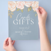 Elegant Wedding Kaarten en Gifts Sign Dusty Blue (Hand)