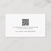 Elegant Wedding Kleding Palet QR Code Informatiekaartje (Achterkant)