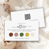 Elegant Wedding Kleding Palet QR Code Informatiekaartje