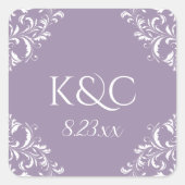 Elegant Wedding Label | Nadine - Lavender (Voorkant)