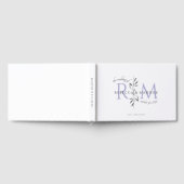 Elegant Wedding Lavender Botanical Monogram Gastenboek (Volledig)